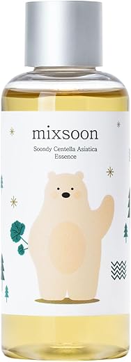 mixsoon - Essência Centella Asiática Soondy Mixsoon, Extrato de Cica, Calmante para Pele Sensível e Irritada, Cuidados com a Pele Coreanos, 100ml