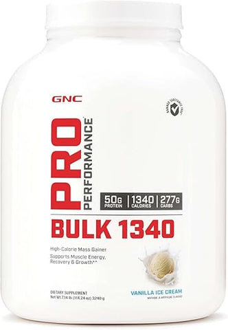 Pro Performance Bulk 1340 – Sorvete de Baunilha, 9 Porções, Suporta Energia, Recuperação e Crescimento Muscular - GNC