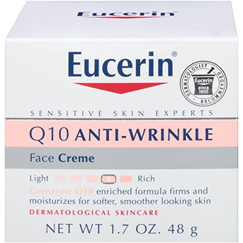 Q10 Creme Facial Anti Rugas, Pacote com Creme Diurno e Creme Noturno para o Rosto, 50ml (Pack com 2 unidades) - Eucerin