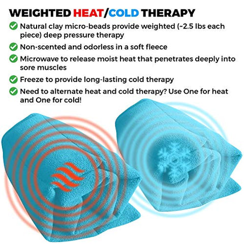 ComfortCloud - Conjunto de 2 Almofadas Térmicas Naturais para Alívio de Dor nas Costas, Pescoço e Ombros, Nervos, Cãibras, Lombar Inferior