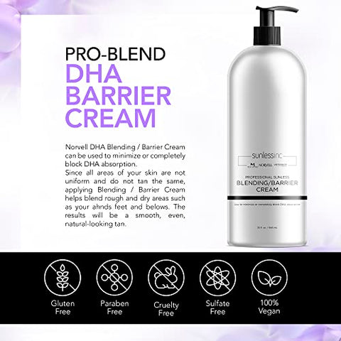Pro Blending Creme Barreira DHA para Bronzeamento a Jato, 32 fl. oz. (946 ml) - Norvell