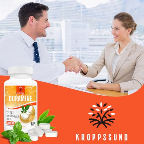 Suplemento Natural de Dopamina – 90 Comprimidos (1 Frasco) - Kroppssund