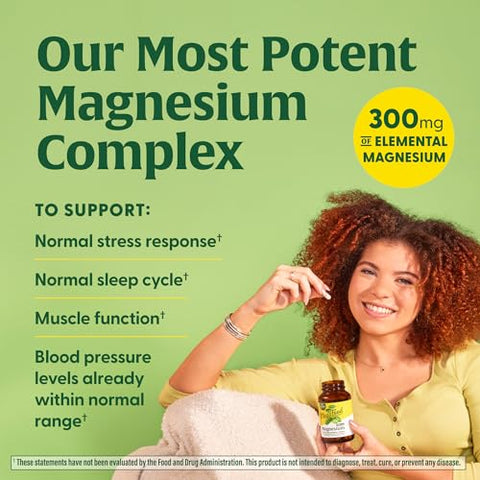 Magnesium 300 mg – Mistura altamente absorvível de Magnésio Glicinato e Citrato de Magnésio  MegaFood - MegaFood