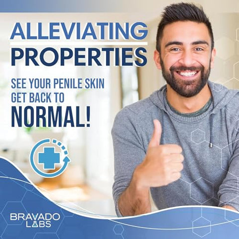 Bravado Labs - Creme Premium para Saúde Peniana – Creme Natural 100% para a Saúde Íntima Masculina – Alívio de Vermelhidão, Ressecamento e Irritação – Hidratante Peniano – 4g
