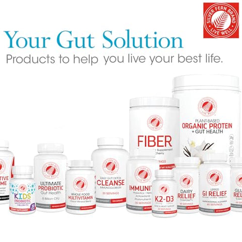 Cleanse – Desintoxicação Diária do Intestino – 1 Frasco – 120 Cápsulas – Fornecimento de 30 Dias – Imunoglobulina G, A - Silver Fern
