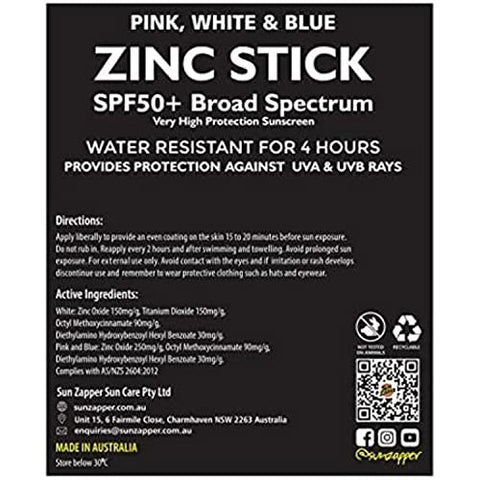 Protetor Solar Sun Zapper Óxido de Zinco – Rosa, Branco 50g