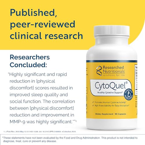 CytoQuel – Citoquinas Saudáveis | 60 cápsulas | Marca Researched Nutritionals - Researched Nutritionals