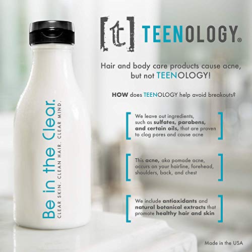 Body Wash para Adolescentes – Evite Acne e Espinhas Corporais – Livre de Sulfato e Parabeno, Não Comedogênico, Extratos Botânicos Naturais, Laranja Tropical – 16 oz (473 ml) - Teenology