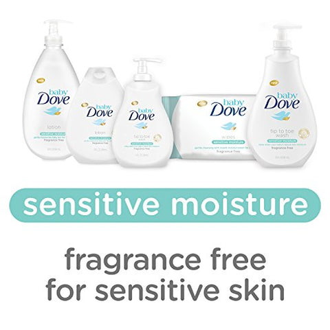 Loção Sem Fragrância, Hidratação Sensível, 13 Ounce (Pack de 3) – Marca Dove - Baby Dove