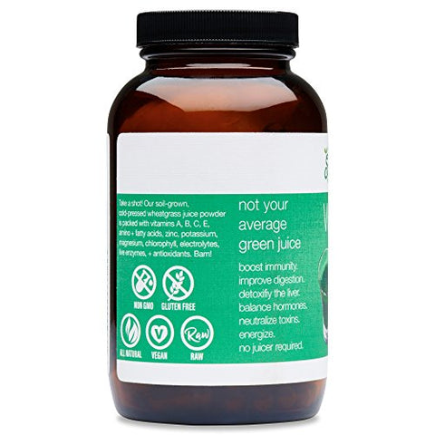 Cápsulas de Pó de Suco de Capim de Trigo Orgânico por Sproutman – 100% Puro Capim de Trigo – Auxilia a Digestão – Rico em Vitaminas, Antioxidantes, Clorofila, Enzimas, Minerais
