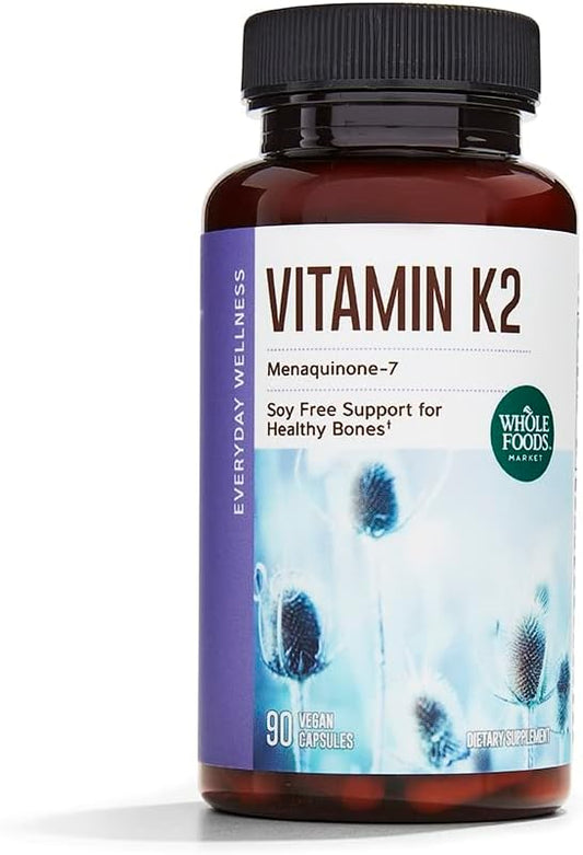 Vitamina K2, 90 Cápsulas – Benefícios para a Saúde Óssea - Whole Foods Market