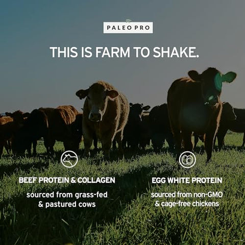 Paleo Pro - Proteína em Pó PaleoPro de Pasto, Livre de Glúten e Laticínios | Sem Açúcar, Soja, Grãos ou Carboidratos Líquidos | Paleo