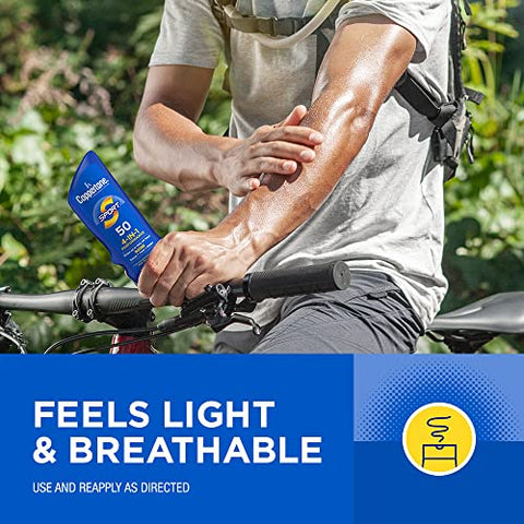 SPORT Protetor Solar FPS 30, Loção Protetora Resistente à Água, Amplo Espectro FPS 30, Pacote de Protetor Solar em Volume, Frasco de 207 ml, Pacote com 2 Unidades - Coppertone