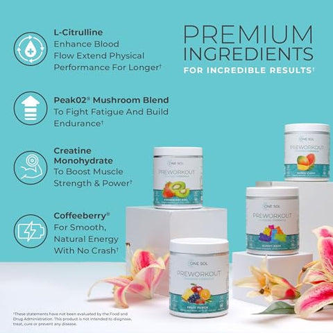 Pré-Treino para Mulheres, Bomba Aumentada – 250g - One Sol