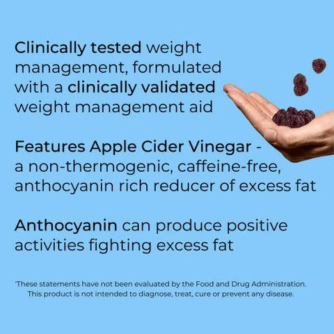 ELIMI-Fat Gomas de Vinagre de Maçã ACV – Gerenciamento de Peso – Extrato de Fruta de Laranja Siciliana Morosil – Livre de Cafeína – Reduzir Índice de Massa Corporal – 120 Unidades - Consult Health