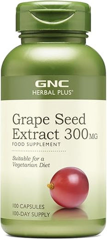 Herbal Plus Extrato de Semente de Uva 300mg | Suporte Antioxidante | Vegetariano | 100 Unidades - GNC