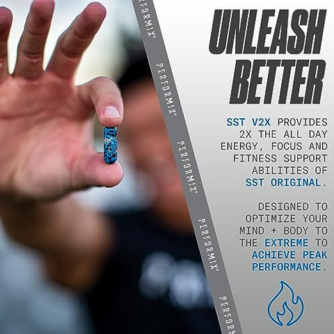 PERFORMIX - Performix SST v2X Super Termogênico de Suspensão Multi-Fase, 60 Cápsulas – 60 Cápsulas