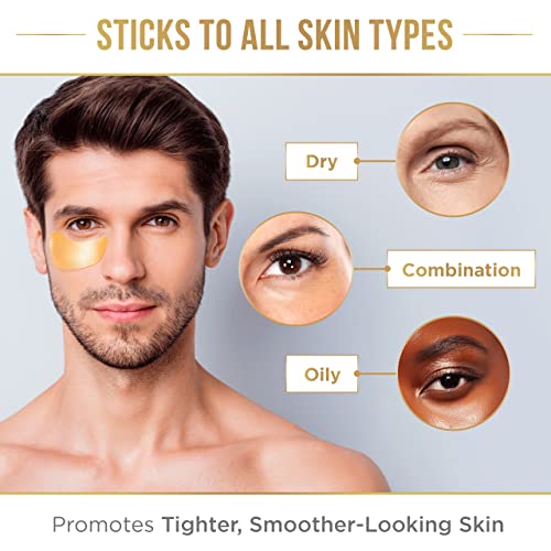 Golden Glow – Patches para os Olhos (20 Pares) – Tratamento Rejuvenescedor para Olheiras, Olhos Inchados – Refrescante, Revitalizante – Viagem, Rugas – 20g - DERMORA