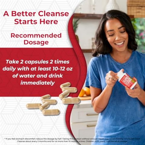 Super Colon Cleanse: 10 Dias de Limpeza – Detox 12 Limpezas, 480 Cápsulas - Health Plus