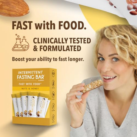 ProLon - Prolon Fast Bars | Keto, Sem Glúten, Sem Lactose, Proteína Vegetal, Barras para Jejum Intermitente | Desenvolvidas para Não Interromper o Jejum | Castanhas | 100g
