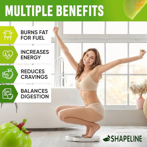 SHAPELINE - Pack com 2 Diet Drops – Supressor de Apetite para Mulheres – Fabricado nos EUA