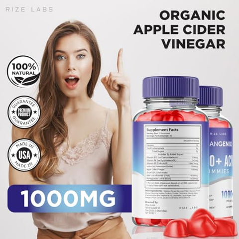 rize labs - (2 Pacotes) Gomas Leangenix Keto ACV, Leangenix Keto ACV para Perda de Peso Avançada, Leangenix Keto para Queimar Gordura e Usar como Principal Fonte de Energia, Leangenix Gomitas, Suplemento
