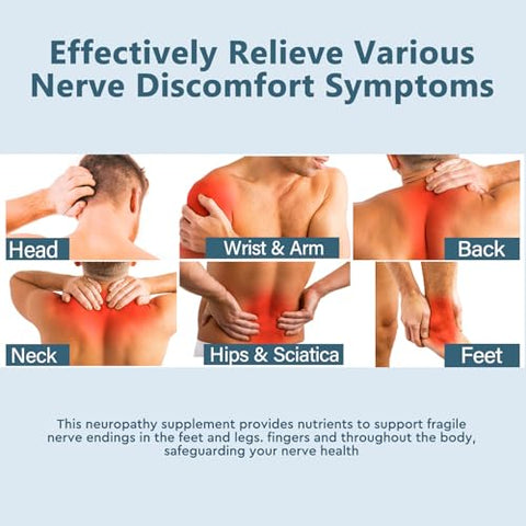 solodate lab - Neuropathy-Support: Suplemento Alívio Nervoso com 600 mg Ácido Alfa Lipóico, Máxima Potência para Aliviar Desconforto Nervoso em Pés, Mãos, Dedos, Costas, Pescoço