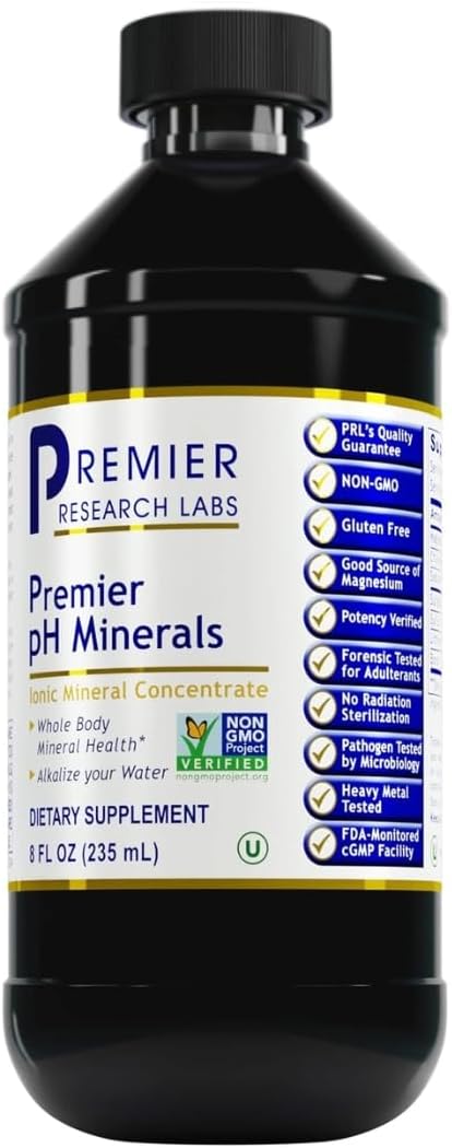 Premier Research Labs - Premier Research Premier pH Minerals – Concentrado Líquido de Amplo Espectro de Minerais do Grande Lago Salgado de Utah, 235 ml