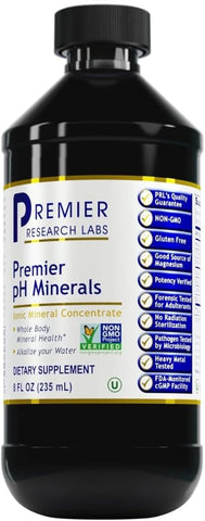 Premier Research Labs - Premier Research Premier pH Minerals – Concentrado Líquido de Amplo Espectro de Minerais do Grande Lago Salgado de Utah, 235 ml
