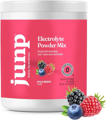 Pó de Eletrólitos Sem Açúcar Sem Carboidratos – Mistura para Bebida com Sabor de Frutas Silvestres – Potássio – 100g - JUNP