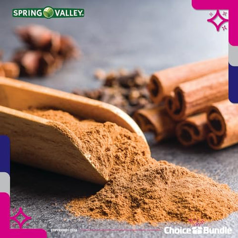 ChoiceBundle - Spring Valley Canela 1000mg 400 cápsulas vegetarianas 3 pacotes Combo Escolha (1200 Total) Guia “Vitalidade Vitamínica