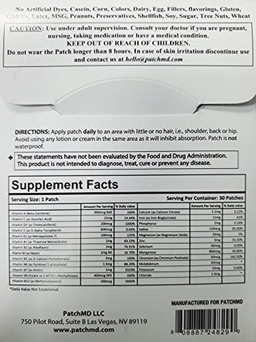 PatchMD - PATCHMD – Multivitamina Plus em Adesivo – Fornecimento de 30 Dias
