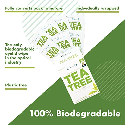 The Eye Doctor - Eye Doctor Tea Tree – Lenços de Limpeza para Pálpebras 80x – Indicado para Olho Seco, Blefarite e MGD