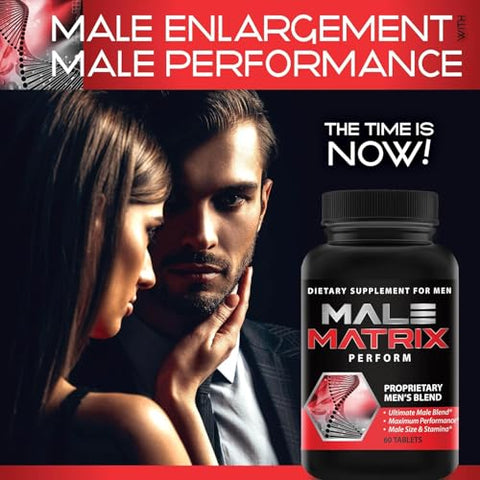 XL Science - Male Matrix XL – Pílulas de Aumento para Homens – Amplie o Tamanho Masculino – Aumente em Comprimento, Engrosse em Circunferência – Aumente até 3 Polegadas em 90 Dias – Multiplicador de Resistência – 60 Comprimidos