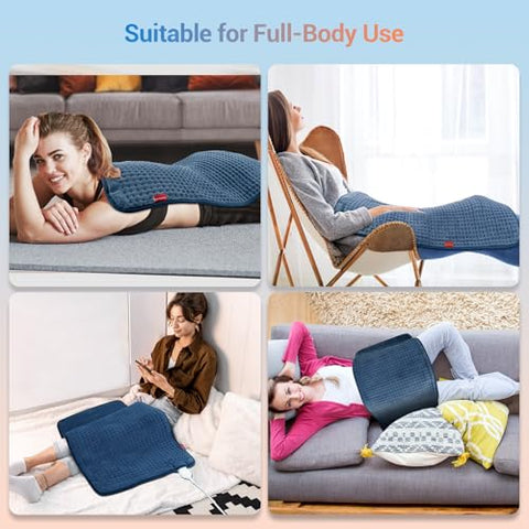 Aquecedor Elétrico Extra Grande XXL Comfytemp para Alívio de Dor nas Costas – Presentes de Aniversário para Mulheres, Homens, Mãe e Esposa, 17″x 33″ Aquecedor Elétrico King Size FSA HSA Elegível