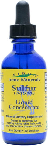 Eidon Ionic Minerals - Eidon Concentrado Líquido de Enxofre – Gotas de Enxofre MSM Iônico, Suporte para Articulações Saudáveis, Pele Macia
