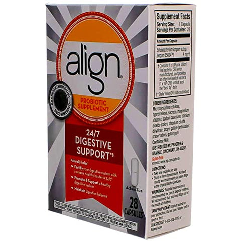 Probióticos, Suplemento Probiótico para Saúde Digestiva Diária, 28 cápsulas, #1 Probiótico Recomendado por Gastroenterologistas (Embalagem Pode Variar) - Align