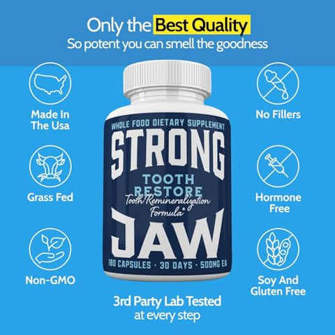 Strong Jaw - Restaurador Dental – Fortalece os Dentes – Marca: Tooth Restore – 60g
