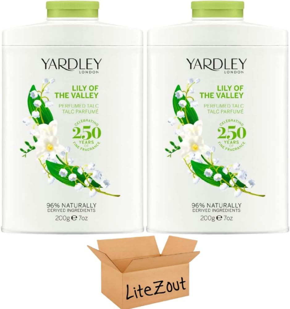 LiteZout - Yardley 200g Talco Lírio do Vale (2 Pacotes), por Litzout