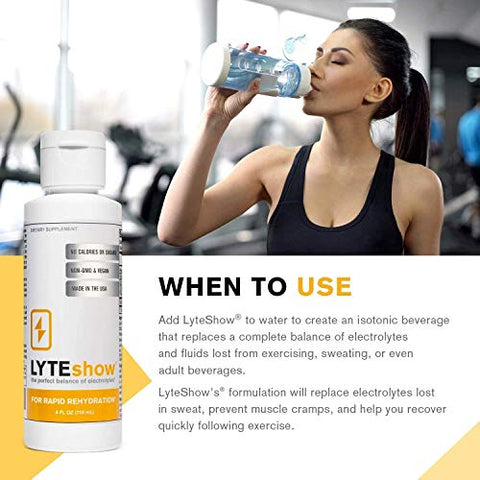 LyteLine - LyteShow Gotas Eletrolíticas Sem Açúcar para Hidratação e Suporte Imunológico – 40 Porções – Amigo do Keto – Zinco e Magnésio para Reidratação Rápida, Treino, Recuperação Muscular e