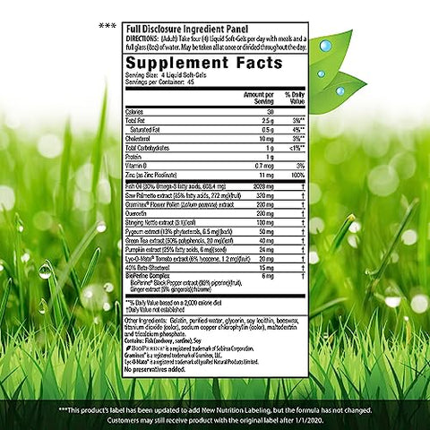 Prosta-Strong – Suporte à Saúde da Próstata com Saw Palmetto, Licopeno, Semente de Abóbora | 60 cápsulas - Irwin Naturals