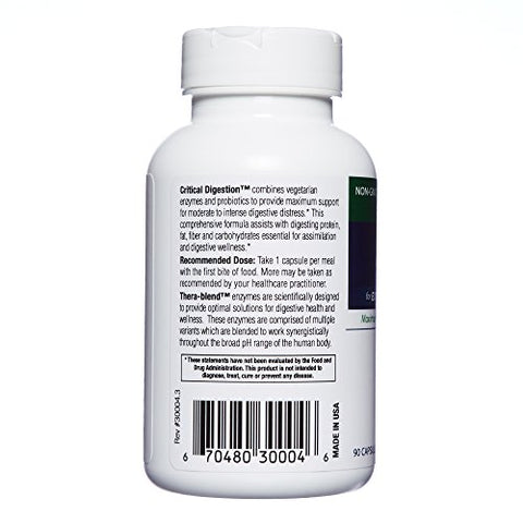 Enzyme Science - Critical Digestion – 90 Cápsulas de Alta Potência para Suporte à Digestão, Inchaço e Indigestão
