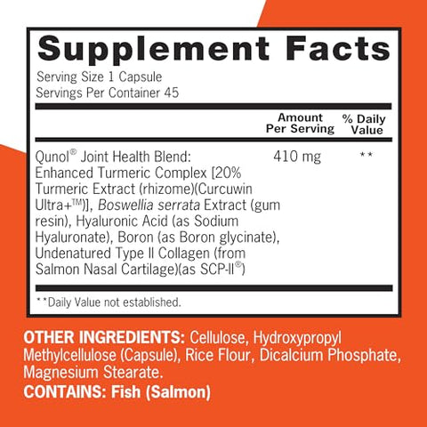 5-em-1 Suplemento para Suporte Articular, Ação Rápida, Dose de Uma Cápsula, Apoio à Resposta Inflamatória Saudável - Qunol