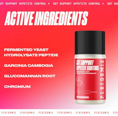SST Controle de Apetite – 60 Cápsulas – Garcinia Cambogia, Vitamina C, Cálcio, Cromo - PERFORMIX