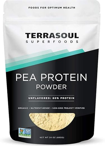 Proteína de Ervilha Orgânica, 680g – Origem Europeia | Sem Sabor | Textura Suave - Terrasoul Superfoods