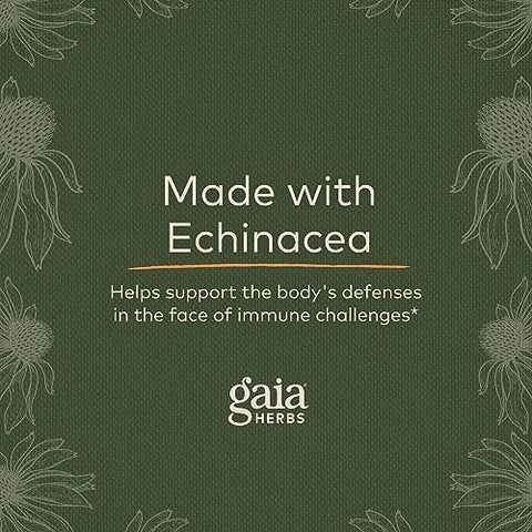 Echinacea Supreme – Suporte Imunológico – Mistura de Echinacea Purpurea e Echinacea Angustifolia para Fortalecer o Sistema Imunológico – 30 Cápsulas Líquidas Veganas de Fitoterapia (15 Dias) - Gaia Herbs