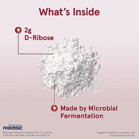 D-Ribose 2g: Suporte para Fitness, Recuperação Muscular e Resistência, 200g - Jarrow Formulas