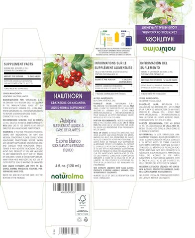 Tintura de Crataegus oxyacantha (Espinheiro Branco) – 120 ml Extrato Líquido em Gotas – Vegano - Naturalma
