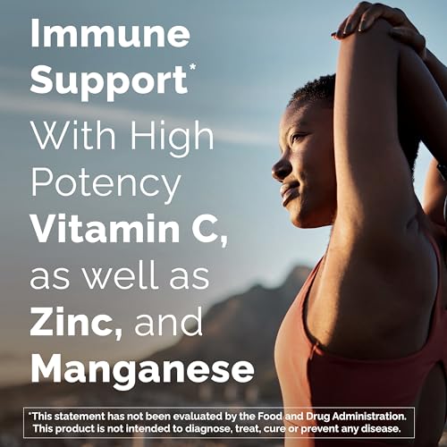 1000mg Vitamina C em Pó para Suporte Diário ao Sistema Imunológico – Suplemento de Vitamina C sem Cafeína com Zinco e Manganês, Vitaminas B e Eletrólitos, Sabor Laranja Super – 60g - Emergen-C